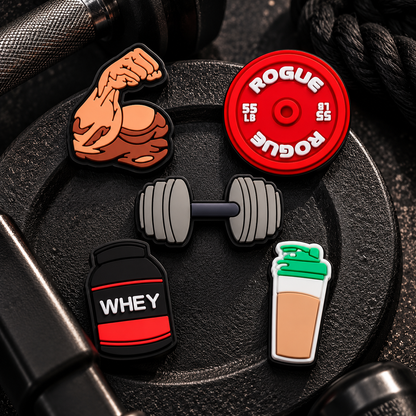 IronLift Keychain& 5pcsGym Charms