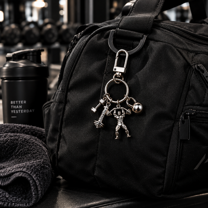 IronLift Keychain& 5pcsGym Charms