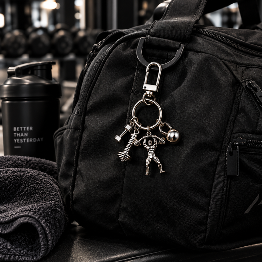 IronLift Keychain& 5pcsGym Charms