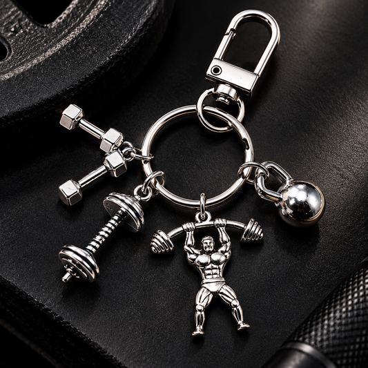IronLift Keychain& 5pcsGym Charms